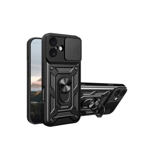 Apple iPhone 17 Pars Lens Yüzüklü Silikon - Siyah