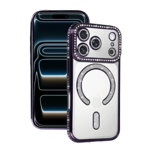Apple iPhone 17 Pro Joke Simli Magneticsafe Kılıf - Derin Mor