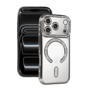 Apple iPhone 17 Pro Joke Simli Magneticsafe Kılıf - Gümüş