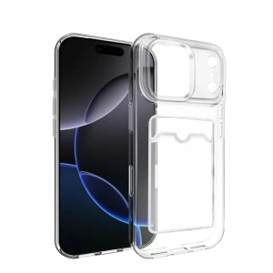 Apple iPhone 17 Pro Kart Şeffaf Silikon - Şeffaf