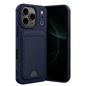 Apple iPhone 17 Pro Kelvin Kartvizitli Silikon - Lacivert