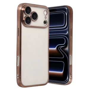 Apple iPhone 17 Pro Lensli Silikon - Çöl Titanyum