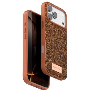 Apple iPhone 17 Pro Max Bright Simli Kapak - Turuncu
