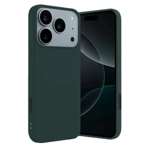 Apple iPhone 17 Pro Max First Silikon - Koyu Yeşil