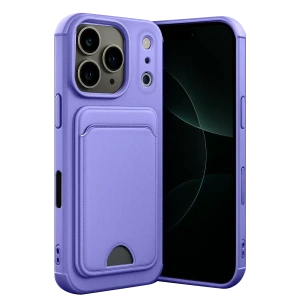 Apple iPhone 17 Pro Max Kelvin Kartvizitli Silikon - Lila