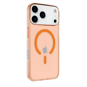 Apple iPhone 17 Pro Max Kılıf Pc Real Magsafe Kapak - Turuncu