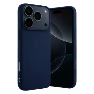 Apple iPhone 17 Pro Max Nano içi Kadife Silikon - Lacivert