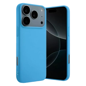 Apple iPhone 17 Pro Max Nano içi Kadife Silikon - Mavi