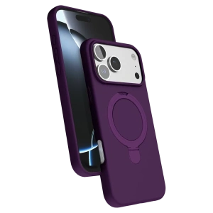 Apple iPhone 17 Pro Max Regal Magsafe Standlı Kapak - Derin Mor