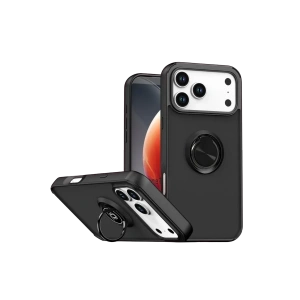 Apple iPhone 17 Pro Montreal Yüzüklü Silikon Kapak - Siyah