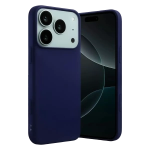 Apple iPhone 17 Pro Nano içi Kadife Silikon - Lacivert