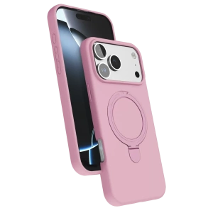 Apple iPhone 17 Pro Regal Magsafe Standlı Kapak - Açık Pembe