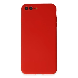 Apple iPhone 7 Plus Kılıf First Silikon - Kırmızı
