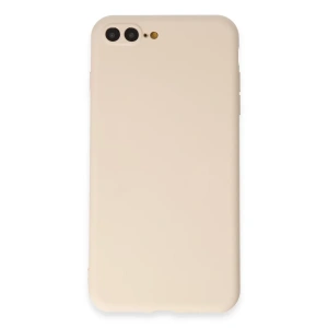 Apple iPhone 7 Plus Kılıf First Silikon - Krem