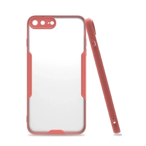 Apple iPhone 7 Plus Kılıf Platin Silikon - Pembe