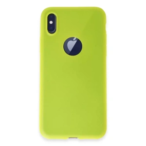 Apple iPhone X Kılıf First Silikon - Parlak Sarı