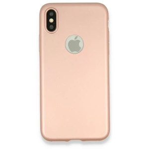 Apple iPhone X Kılıf First Silikon - Rose Gold