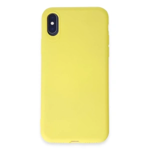 Apple iPhone X Kılıf First Silikon - Sarı