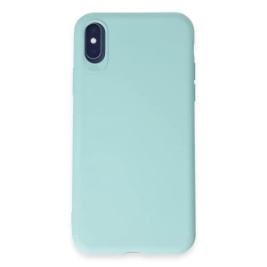 Apple iPhone X Kılıf First Silikon - Turkuaz