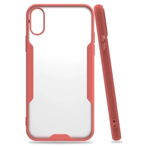 Apple iPhone X Kılıf Platin Silikon - Pembe