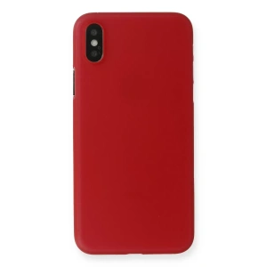 Apple iPhone X Kılıf PP Ultra İnce Kapak - Kırmızı