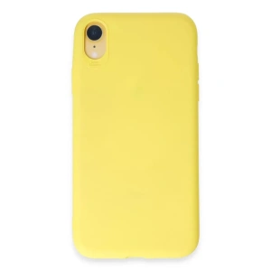 Apple iPhone XR Kılıf First Silikon - Sarı