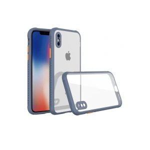 Apple iPhone XS Max Kılıf Miami Şeffaf Silikon - Gri