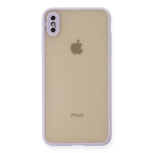 Apple iPhone XS Max Kılıf Montreal Silikon Kapak - Mor