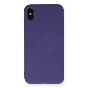 Apple iPhone XS Max Kılıf Nano içi Kadife Silikon - Mor