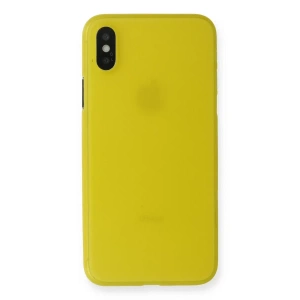 Apple iPhone XS Max Kılıf PP Ultra İnce Kapak - Sarı