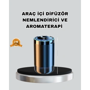 Aromaterapili Araç İçi Difüzör USB Bağlantılı ve Yıldız Işıklı