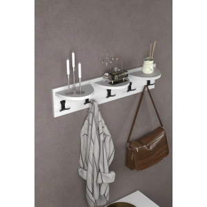 Askılık Duvar Elbise Askılığı Portmanto 80 Cm Beyaz
