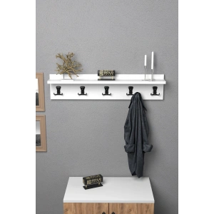 Askılık Duvar Elbise Askılığı Portmanto 80 Cm Beyaz Düz