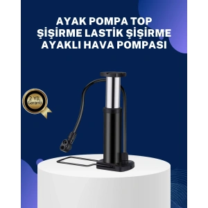 Ayakla Kullanılan Hava Pompası Araç ve Bisiklet İçin Uygun