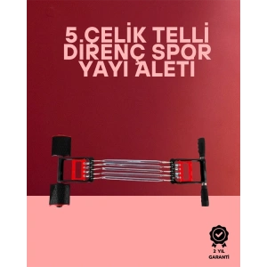 Ayarlanabilir Elastik Yaylı Ergonomik Tasarımlı Kas Güçlendirme Seti