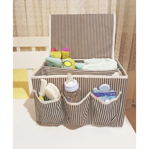 Bebek Beşik Başucu Düzenleyici Kapaklı 5 Bölmeli Organizer