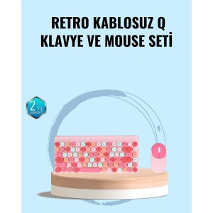 Bluetooth Klavye ve Mouse Kombinasyonu – USB Alıcılı, Kompakt, Uzun Ömürlü
