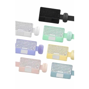 Bluetooth Touchpad Klavye Ultra İnce Taşınabilir Q Klavye