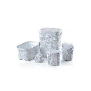 Çeyiz Seti Rattan 5 Parça Örgülü Çeyiz Seti
