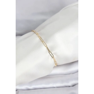CM 14K Gold Renk Ataç Zincir Model Kadın Bileklik