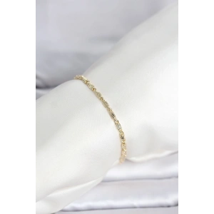 CM 14K Gold Renk Burgu Zincirli Model Kadın Bileklik