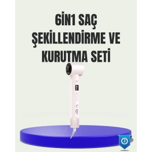 Çok Fonksiyonlu 6 Başlıklı Saç Kurutma ve Şekillendirme Seti