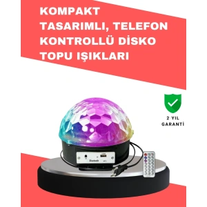 Çok Renkli LED Masaüstü Disko Topu Parti Aydınlatma Cihazı