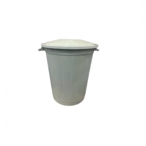 Çöp Kovası 50 Lt Çöp Kovası Kapaklı Büyük Boy Çöp Bidonu Dayanıklı Çöp Kovası - Gri