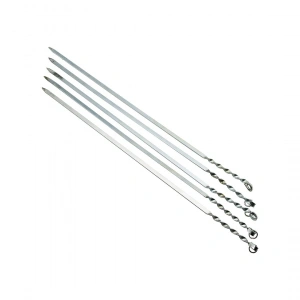 Dar Yassı Mangal Şişi - Burgulu Tasarım - 60 cm - Tavuk ve Kanat İçin