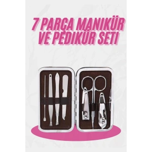 Deri Çanta Hediyeli 7 Parça Manikür-Pedikür Tırnak Bakım Seti