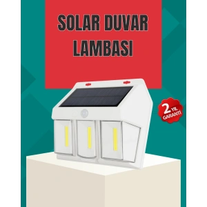 Dış Mekan Solar Duvar Lambası – 120° Hareket Algılama, 3 Işık Modu