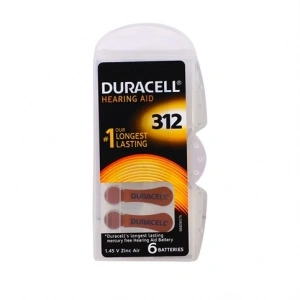 Duracell 312 Numara İşitme Cihazı Pili 6lı Paket