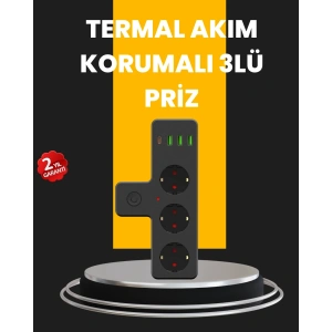 Ev ve Ofis İçin Akıllı Çoklu Priz 7 Girişli