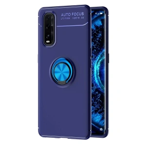Find X2 Kılıf Range Yüzüklü Silikon - Mavi